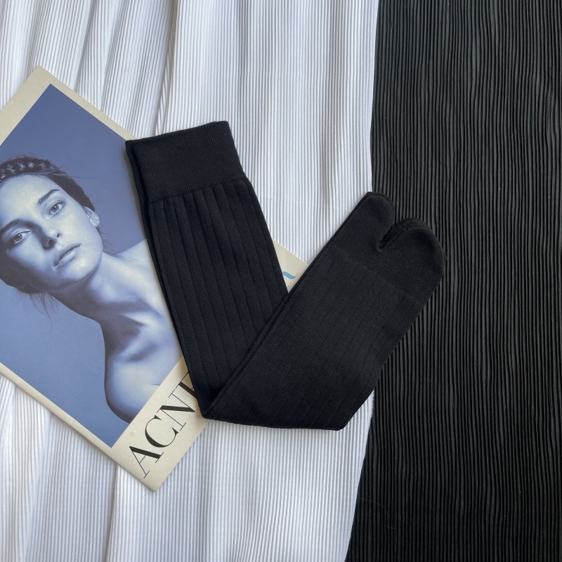 Разделени пръсти чорапи, висок крак, едноцветни, от combed памук, абсорбират пот, 200N плетка