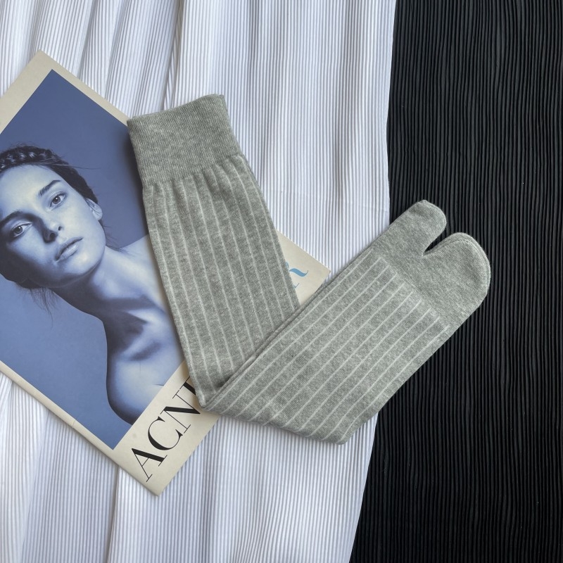 Разделени пръсти чорапи, висок крак, едноцветни, от combed памук, абсорбират пот, 200N плетка