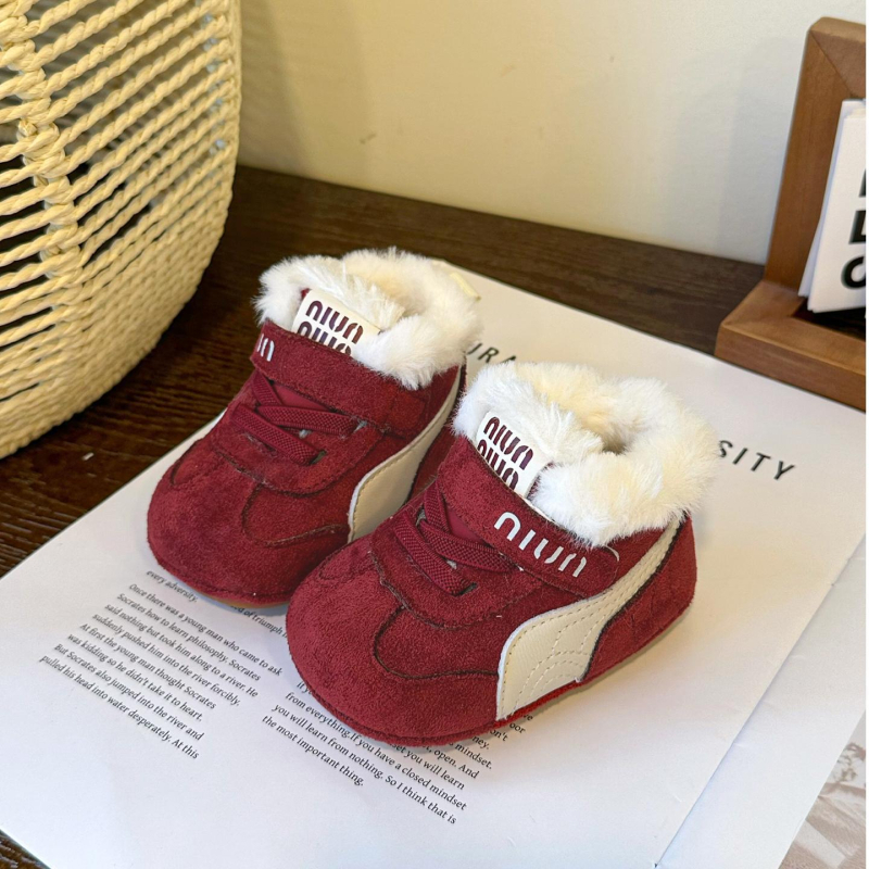 Patike za djecu unisex, gornji dio od sintetičke kože, Velcro kopča, prugasti uzorak, zadržavaju toplinu