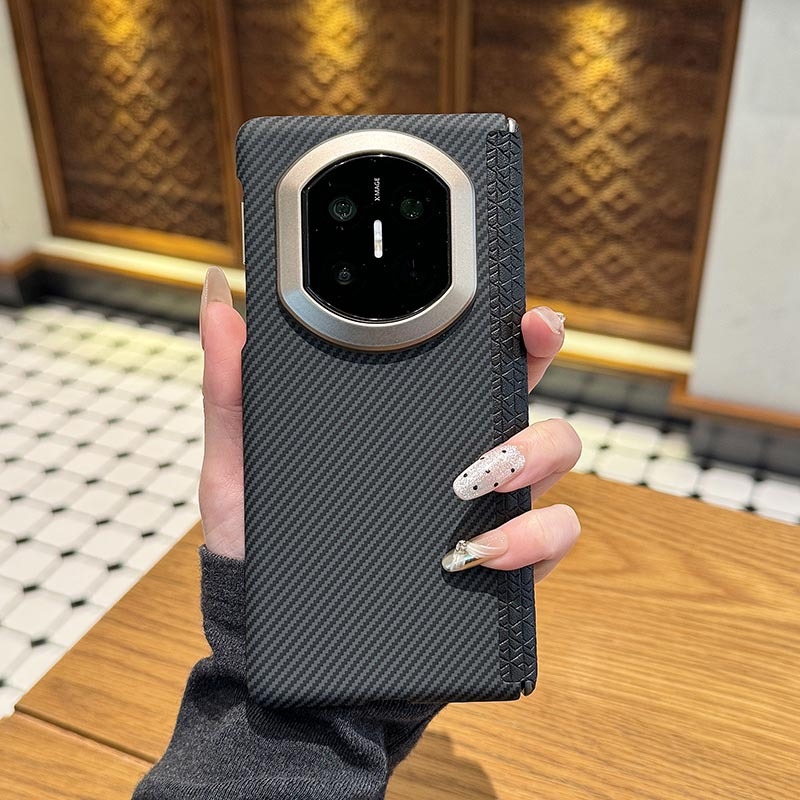 Θήκη προστασίας Huawei Mate X7 με μοτίβο Kevlar, ultra-λεπτός μαγνητικός σχεδιασμός, διπλών αξόνων προστασία από πτώση, εκτύπωση μεταφοράς με νερό