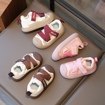 Dječje lagane tenisice s PU gornjim dijelom, niski kroj, Velcro zatvaranje, protuklizna podloga, za djecu 12–36 mjeseci, izlazak jeseni 2024