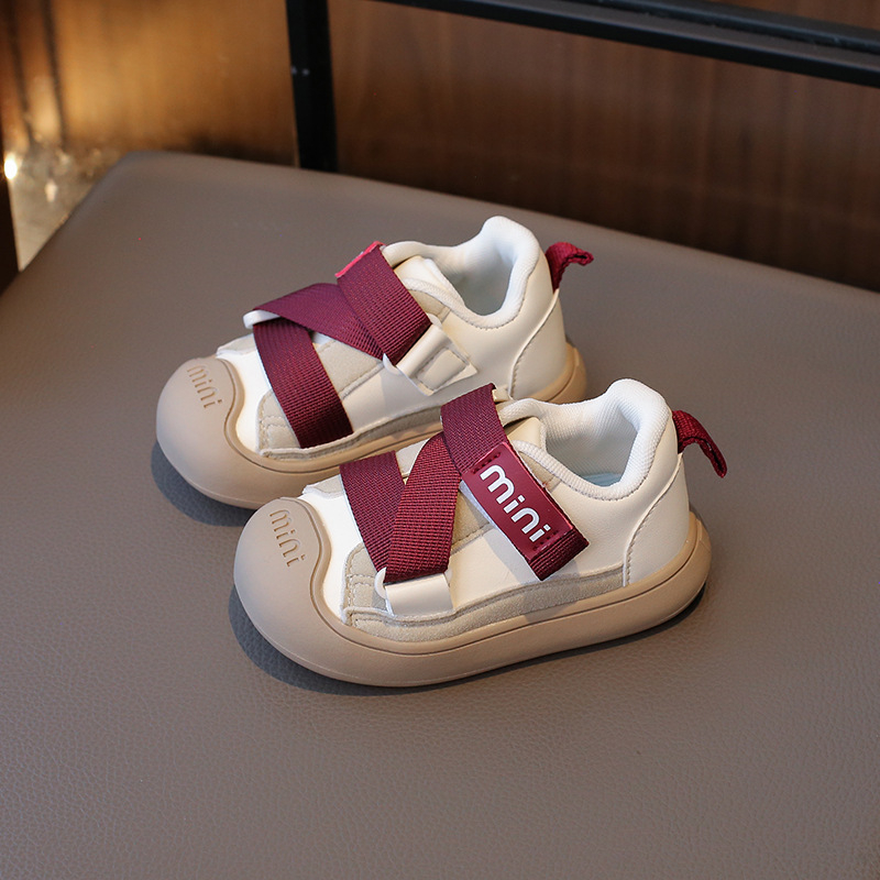 Dječje lagane tenisice s PU gornjim dijelom, niski kroj, Velcro zatvaranje, protuklizna podloga, za djecu 12–36 mjeseci, izlazak jeseni 2024