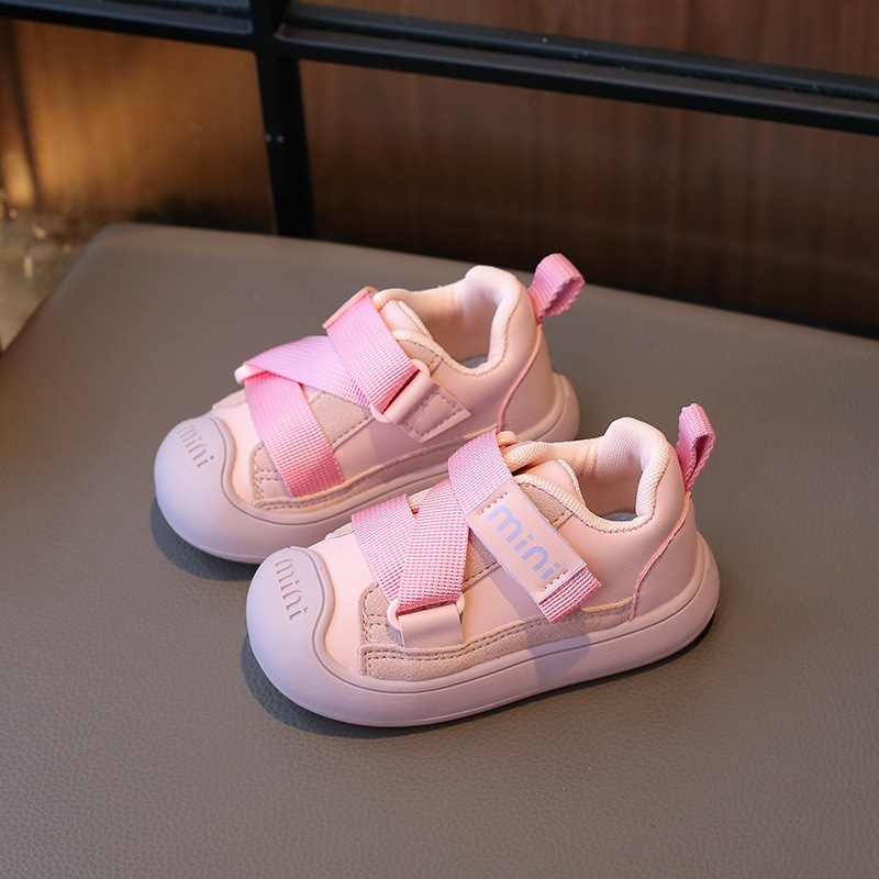 Dječje lagane tenisice s PU gornjim dijelom, niski kroj, Velcro zatvaranje, protuklizna podloga, za djecu 12–36 mjeseci, izlazak jeseni 2024