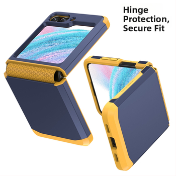 Pouzdro pre Samsung Galaxy Z Flip6/5/4/3 s plným krytím a ohybným zámovým mechanizmom, proti pádu, odvádzanie tepla, proti opotrebeniu, proti otlačkom prstov, TPU+PC, postrek