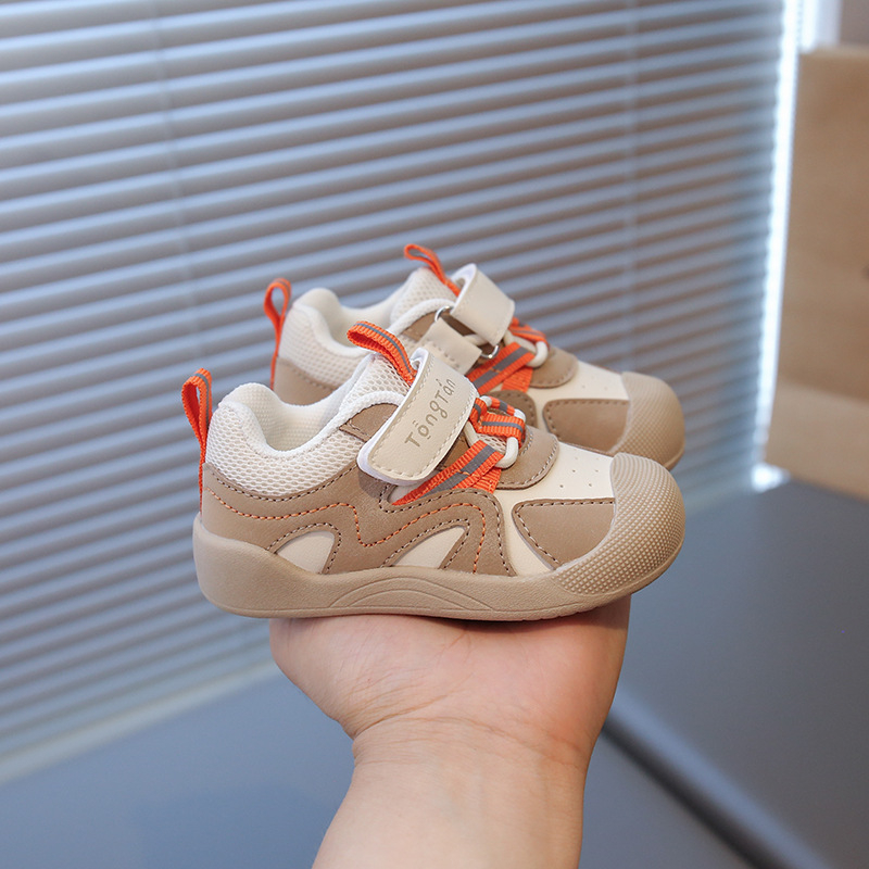 Unisex dječje sportske tenisice od sintetičke kože s Velcro kopčom, protuklizna i otporna podloga, za djecu od 12–36 mjeseci