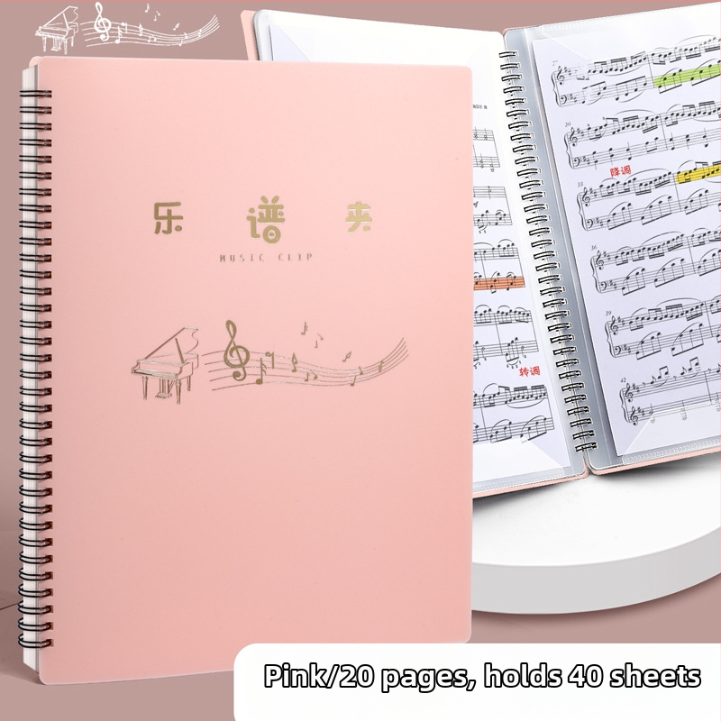 A4 partitúra kötő, PP anyag, lazán fűzhető partitúrákhoz