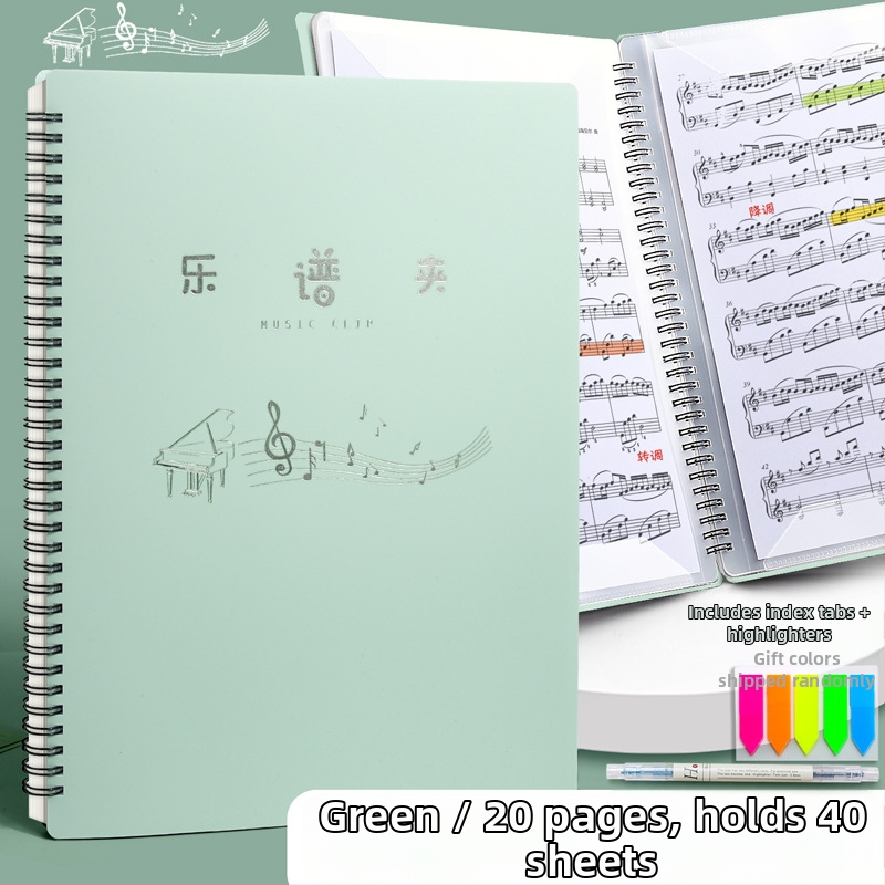 A4 partitúra kötő, PP anyag, lazán fűzhető partitúrákhoz