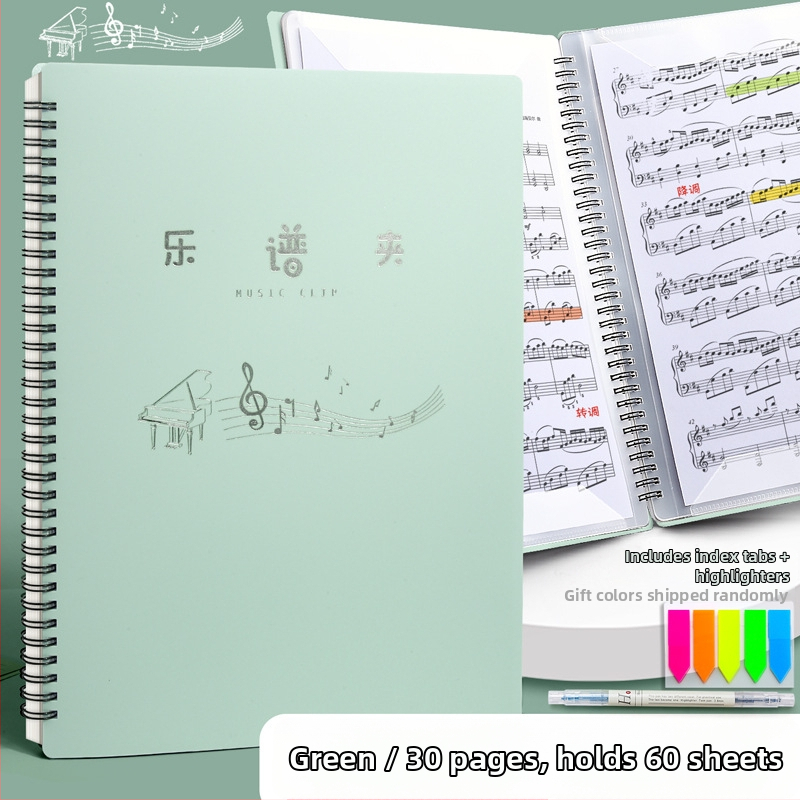 A4 partitúra kötő, PP anyag, lazán fűzhető partitúrákhoz