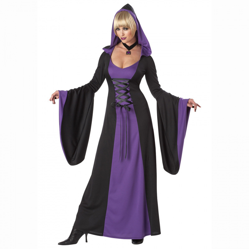 Halloween Kraljica cosplay kostim za scensku izvedbu, unisex, poliester tkanina, 90–95% poliester, haljina/vještica, europski/američki dvorski stil, proljeće 2025