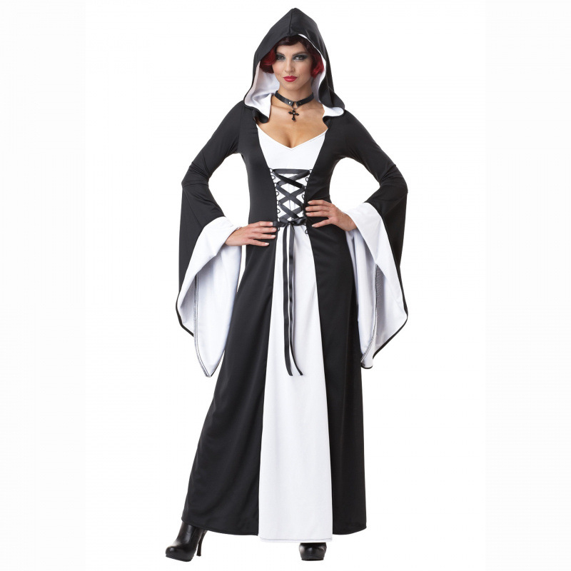 Halloween Kraljica cosplay kostim za scensku izvedbu, unisex, poliester tkanina, 90–95% poliester, haljina/vještica, europski/američki dvorski stil, proljeće 2025