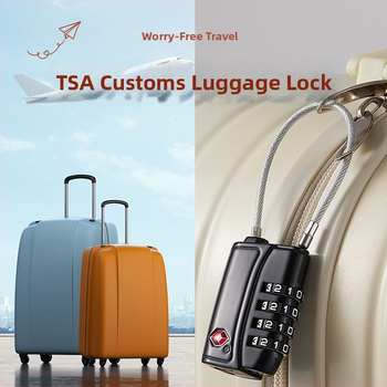 TSA vámzár 008 kulcslyukos, cinkötvözetből készült, poggyász cipzár-zár jelszóval