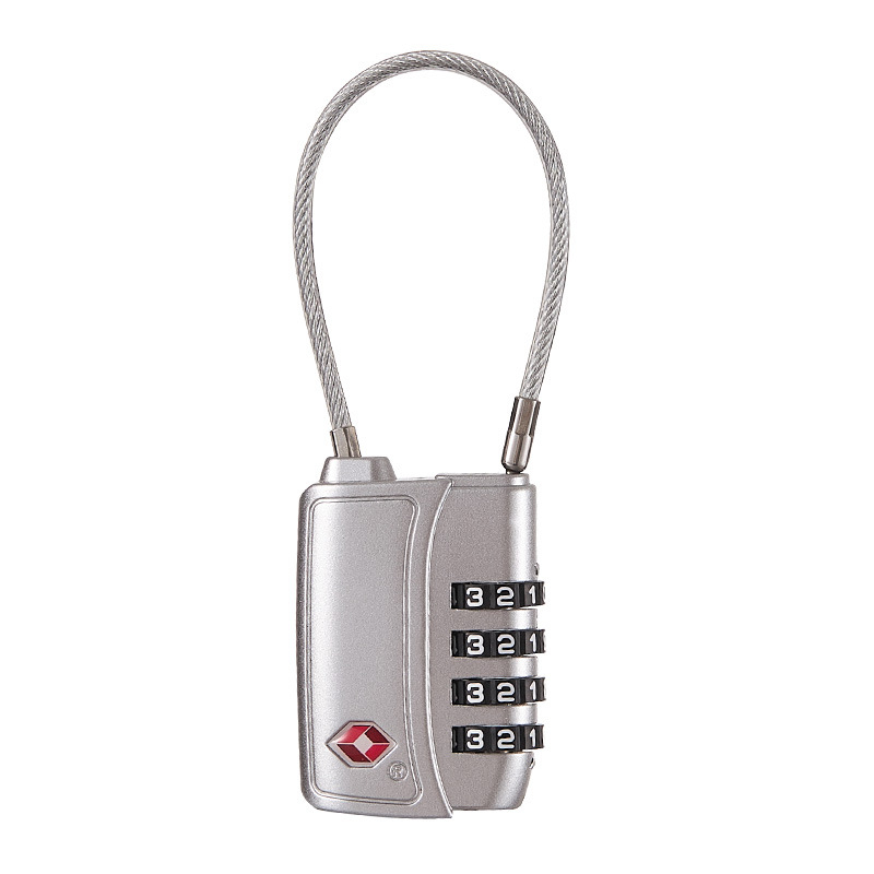 TSA vámzár 008 kulcslyukos, cinkötvözetből készült, poggyász cipzár-zár jelszóval