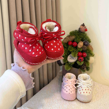 Unisex zimske cipelice za bebe s Velcro kopčom, gornji materijal sintetička koža, tople, za dob 6–12 mjeseci i 12–36 mjeseci, zimsko izdanje 2025