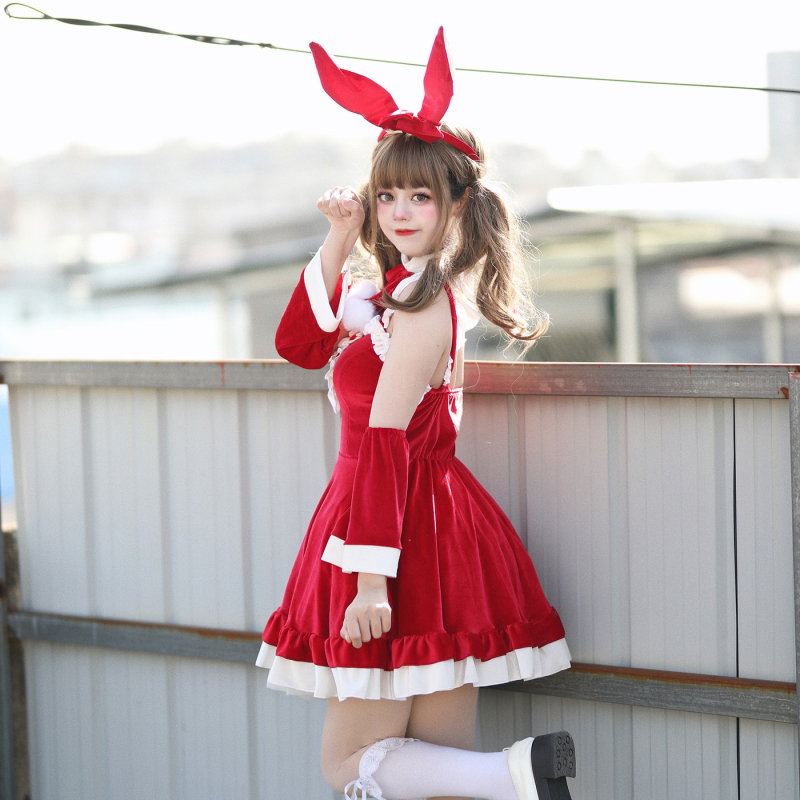 Bunny Girl scenski kostim za božićni nastup, unisex; smjesa poliestera; 95% poliestera ili više; zima 2022