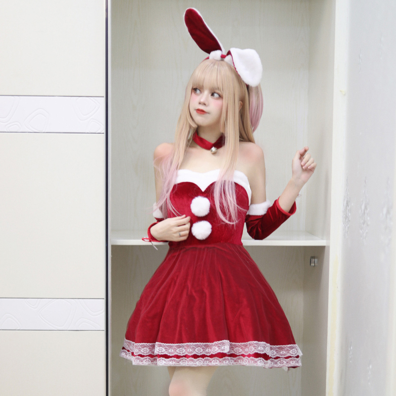 Bunny Girl scenski kostim za božićni nastup, unisex; smjesa poliestera; 95% poliestera ili više; zima 2022