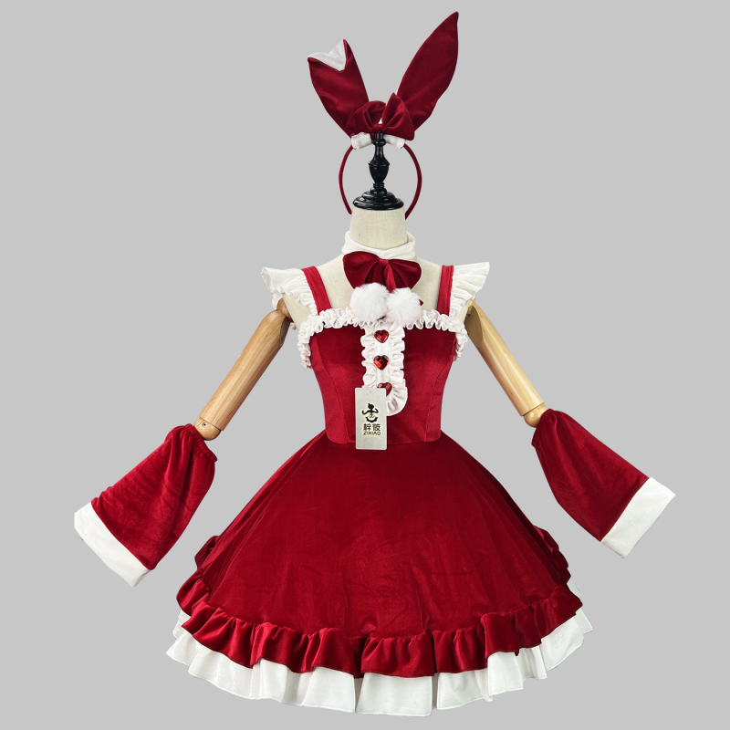 Bunny Girl scenski kostim za božićni nastup, unisex; smjesa poliestera; 95% poliestera ili više; zima 2022