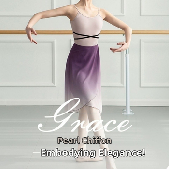 Φούστα μπαλέτου με μεταβατική απόχρωση Μικρή Γιασεμί, με κορδόνι, μακριά φούστα για πρόβες χορού, τυπωμένο ύφασμα, ύφασμα πολυεστέρα/ακρυλικό (50–70% πολυεστέρα), Χειμώνας 2022