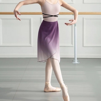 Φούστα μπαλέτου με μεταβατική απόχρωση Μικρή Γιασεμί, με κορδόνι, μακριά φούστα για πρόβες χορού, τυπωμένο ύφασμα, ύφασμα πολυεστέρα/ακρυλικό (50–70% πολυεστέρα), Χειμώνας 2022