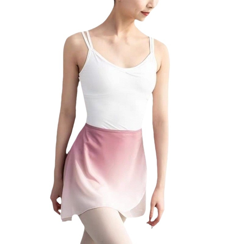 Φούστα μπαλέτου με μεταβατική απόχρωση Μικρή Γιασεμί, με κορδόνι, μακριά φούστα για πρόβες χορού, τυπωμένο ύφασμα, ύφασμα πολυεστέρα/ακρυλικό (50–70% πολυεστέρα), Χειμώνας 2022