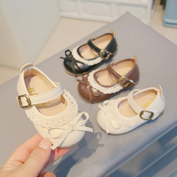 Pantofi din piele pentru bebeluțe, pentru fetițe, închidere Velcro, talpă antiderapantă, stil sport, partea superioară din piele sintetică, pentru 6–36 de luni
