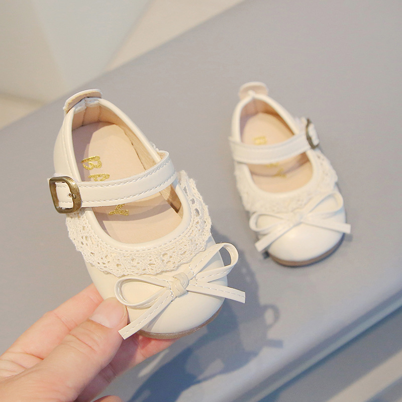 Pantofi din piele pentru bebeluțe, pentru fetițe, închidere Velcro, talpă antiderapantă, stil sport, partea superioară din piele sintetică, pentru 6–36 de luni