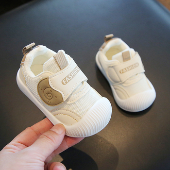 Pantofi unisex pentru bebeluți, primăvară-toamnă, talpă moale, sus din plasă, închidere Velcro, respirabili, antiderapant