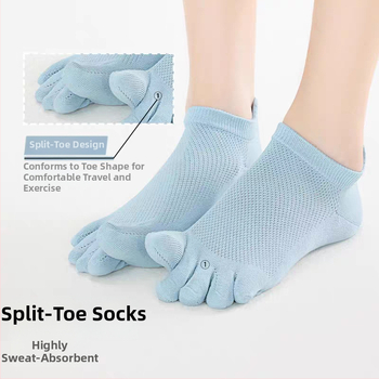 Дамски чорапи с пет пръста от чист памук, антибактериални, абсорбират изпотяване, против миризма