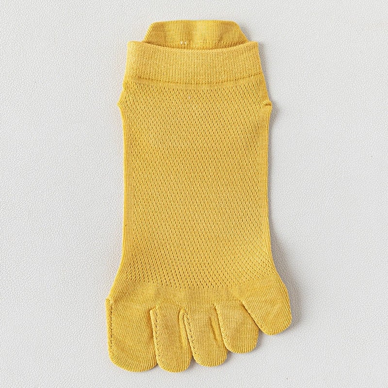 Дамски чорапи с пет пръста от чист памук, антибактериални, абсорбират изпотяване, против миризма