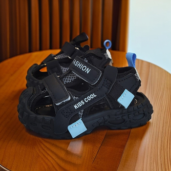 Pantofi de plajă unisex, din piele sintetică la exterior, închidere Velcro, vară 2025, pentru copii 6–36 de luni
