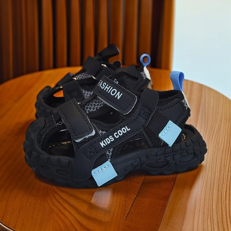 Pantofi de plajă unisex, din piele sintetică la exterior, închidere Velcro, vară 2025, pentru copii 6–36 de luni