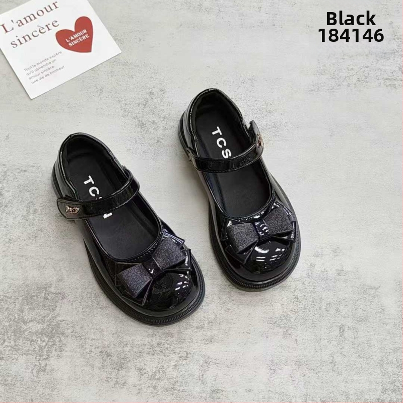 Dievčenské topánky britského štýlu s Velcro, vrchný materiál Ultra-fiber kože, PU stielka, podrážka TPR