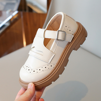Dječje cipele od PU kože, britanski stil, Velcro zatvarač, gornji dio PU, EVA uložak