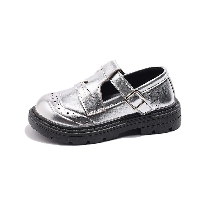 Dječje cipele od PU kože, britanski stil, Velcro zatvarač, gornji dio PU, EVA uložak