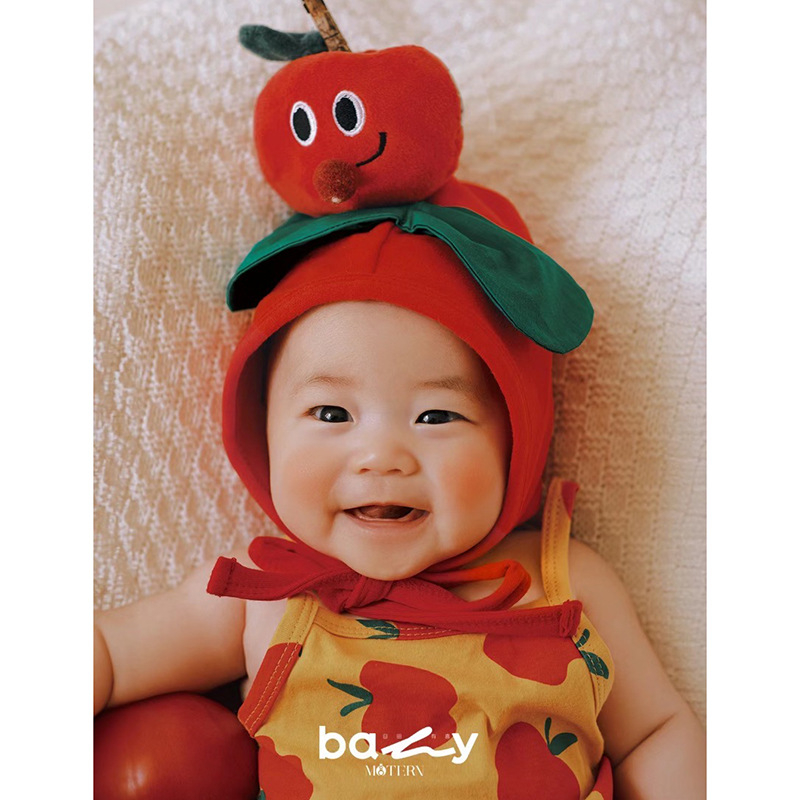 Újszülött fotózáshoz készülő ruhaszett, 100% pamut, ujj nélküli, uniszex, több darabból álló készlet kapucnival, rajzfilm virág mintával