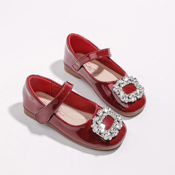 Kisgyerekeknek készült alacsony nyakú cipő – hercegnő stílus, Velcro záródás, bélés PU, talp műanyag