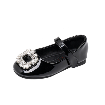 Kisgyerekeknek készült alacsony nyakú cipő – hercegnő stílus, Velcro záródás, bélés PU, talp műanyag