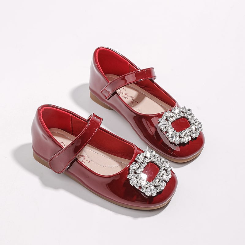 Kisgyerekeknek készült alacsony nyakú cipő – hercegnő stílus, Velcro záródás, bélés PU, talp műanyag