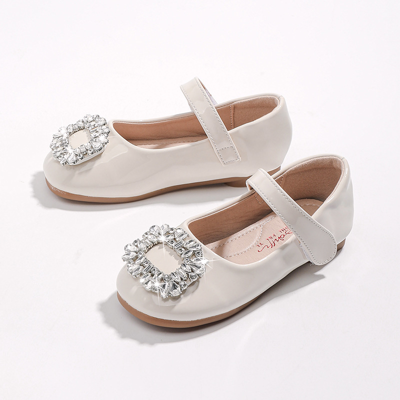 Kisgyerekeknek készült alacsony nyakú cipő – hercegnő stílus, Velcro záródás, bélés PU, talp műanyag