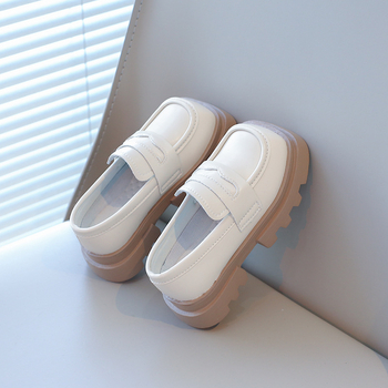 Dječje kožne cipele – princes stil, slip-on, PU gornji dio, plastični potplat, niski vrh