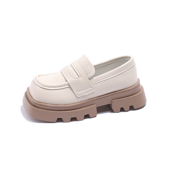 Dječje kožne cipele – princes stil, slip-on, PU gornji dio, plastični potplat, niski vrh