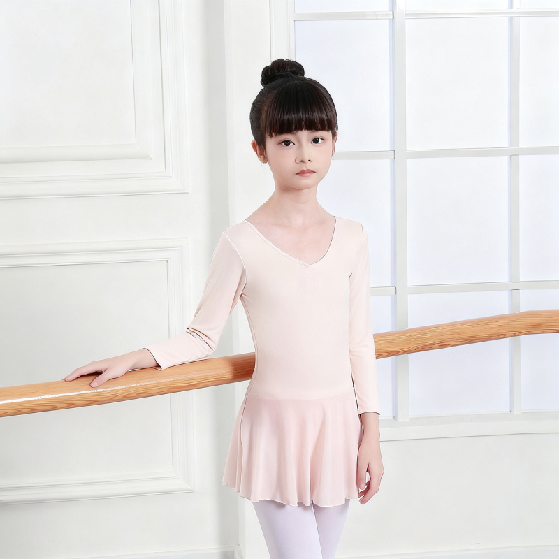 Gyerekek balett ruházat hosszú ujjú, nylon 75% anyag, hercegnő stílus, 3–8 éveseknek, tavasz 2025