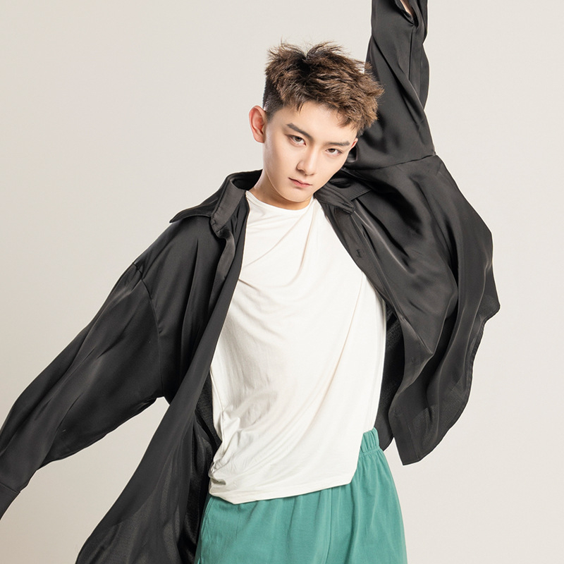 Unisex top za moderni ples, širokog kroja, šifon od poliestera, za street dance, balet i latin