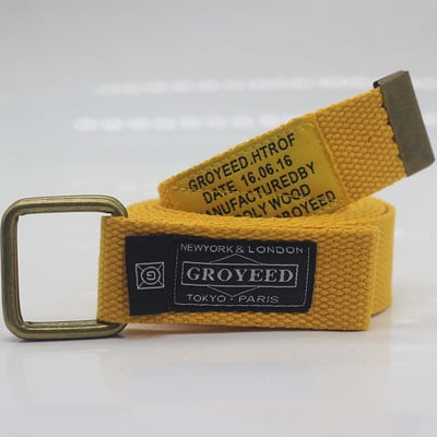 Ζώνη από καμβά σε στυλ Κορέας, unisex, με πόρπη από σίδηρο και διπλό δαχτυλίδι, πλάτος 2-4 εκ.