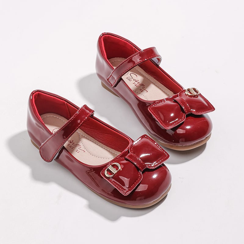 Gyerekeknek készült bőrcipő, hercegnő-stílusú, alacsony felsőrésszel, Velcro-zár, felsőrész: microfibéra, belső: PU, talp: PU