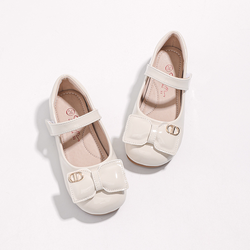 Gyerekeknek készült bőrcipő, hercegnő-stílusú, alacsony felsőrésszel, Velcro-zár, felsőrész: microfibéra, belső: PU, talp: PU