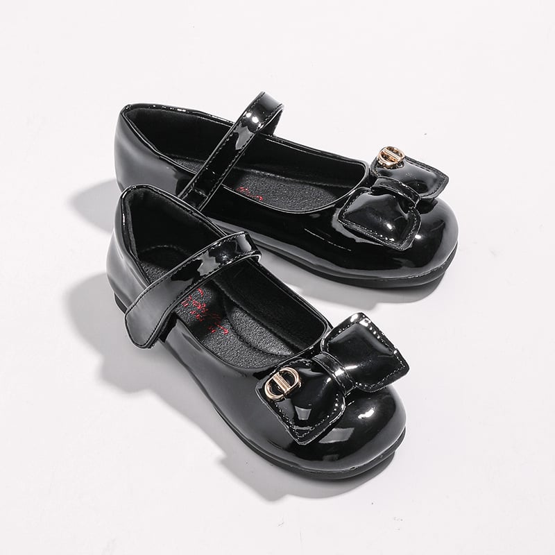 Gyerekeknek készült bőrcipő, hercegnő-stílusú, alacsony felsőrésszel, Velcro-zár, felsőrész: microfibéra, belső: PU, talp: PU