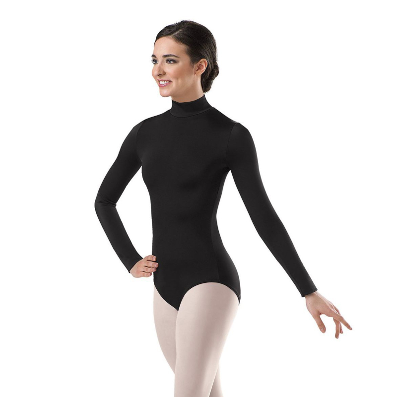 Leotard za moderne plesove s dugim rukavima, poliester materijal, sastav 96–100% poliestera, podstava poliester, za žene