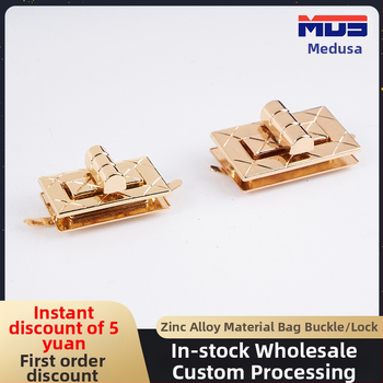 Κλειδαριά για τσάντες – Twist lock, ορθογώνιο knob από κράμα ψευδαργύρου, μοντέλο 0548/0550, Medusa