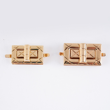 Κλειδαριά για τσάντες – Twist lock, ορθογώνιο knob από κράμα ψευδαργύρου, μοντέλο 0548/0550, Medusa