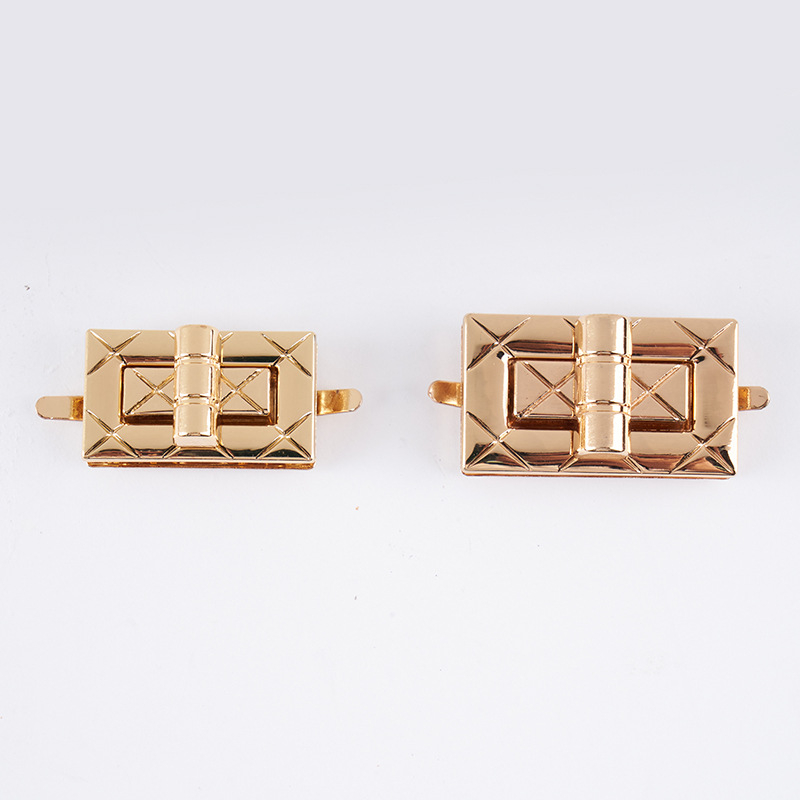 Κλειδαριά για τσάντες – Twist lock, ορθογώνιο knob από κράμα ψευδαργύρου, μοντέλο 0548/0550, Medusa